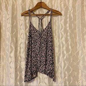 American Eagle Daisy Racerback Relaxed Tank Top